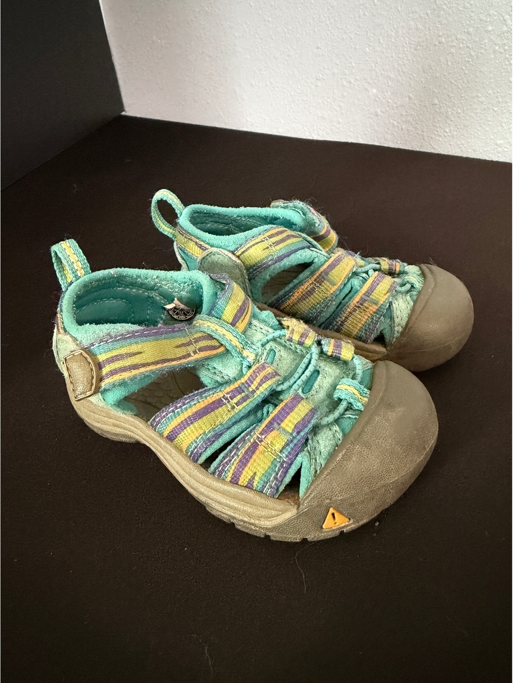KEEN Newport H2 Kids Sport Sandals Blue Striped Water Shoes Size 7
